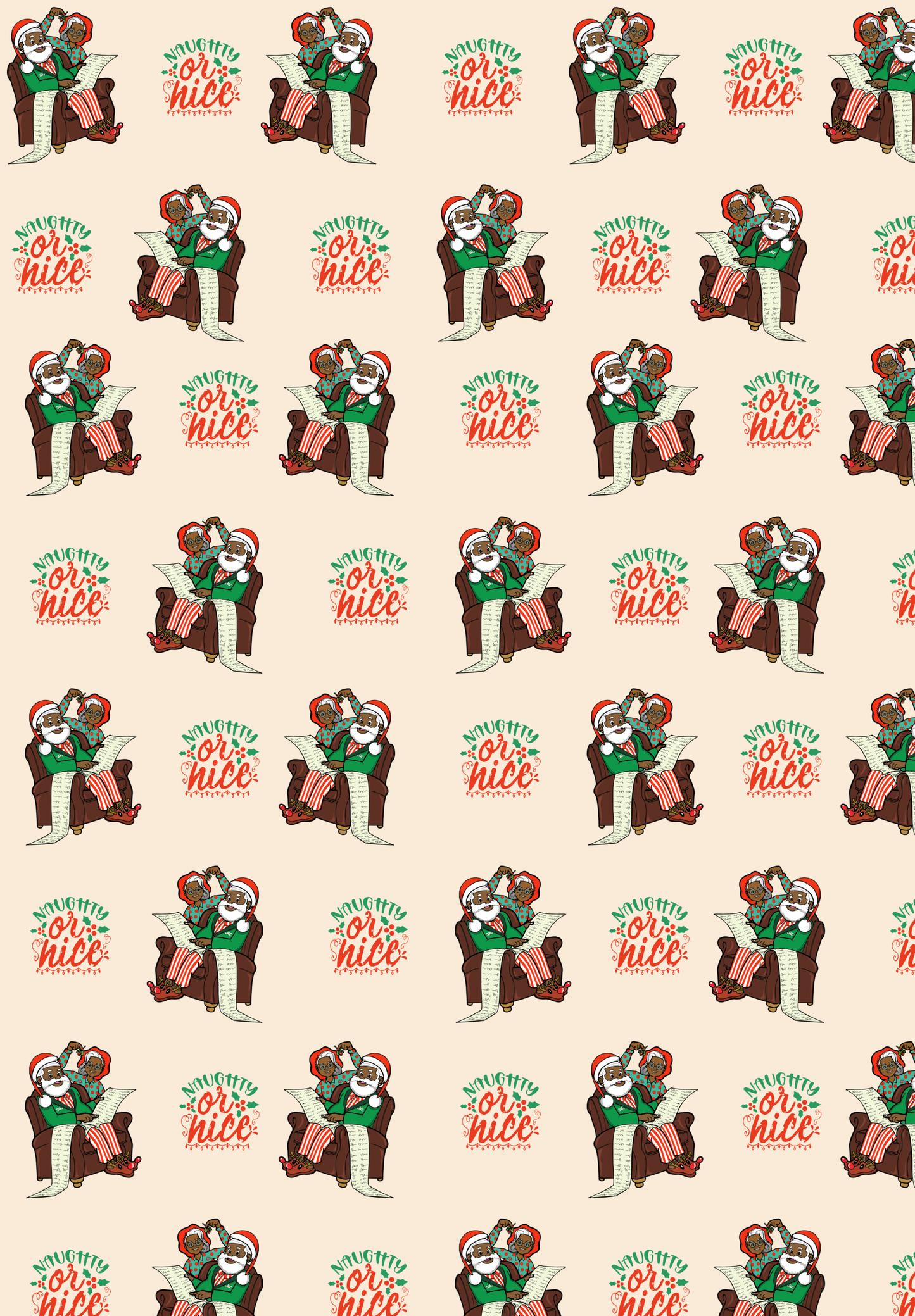 Naughty or Nice wrapping paper