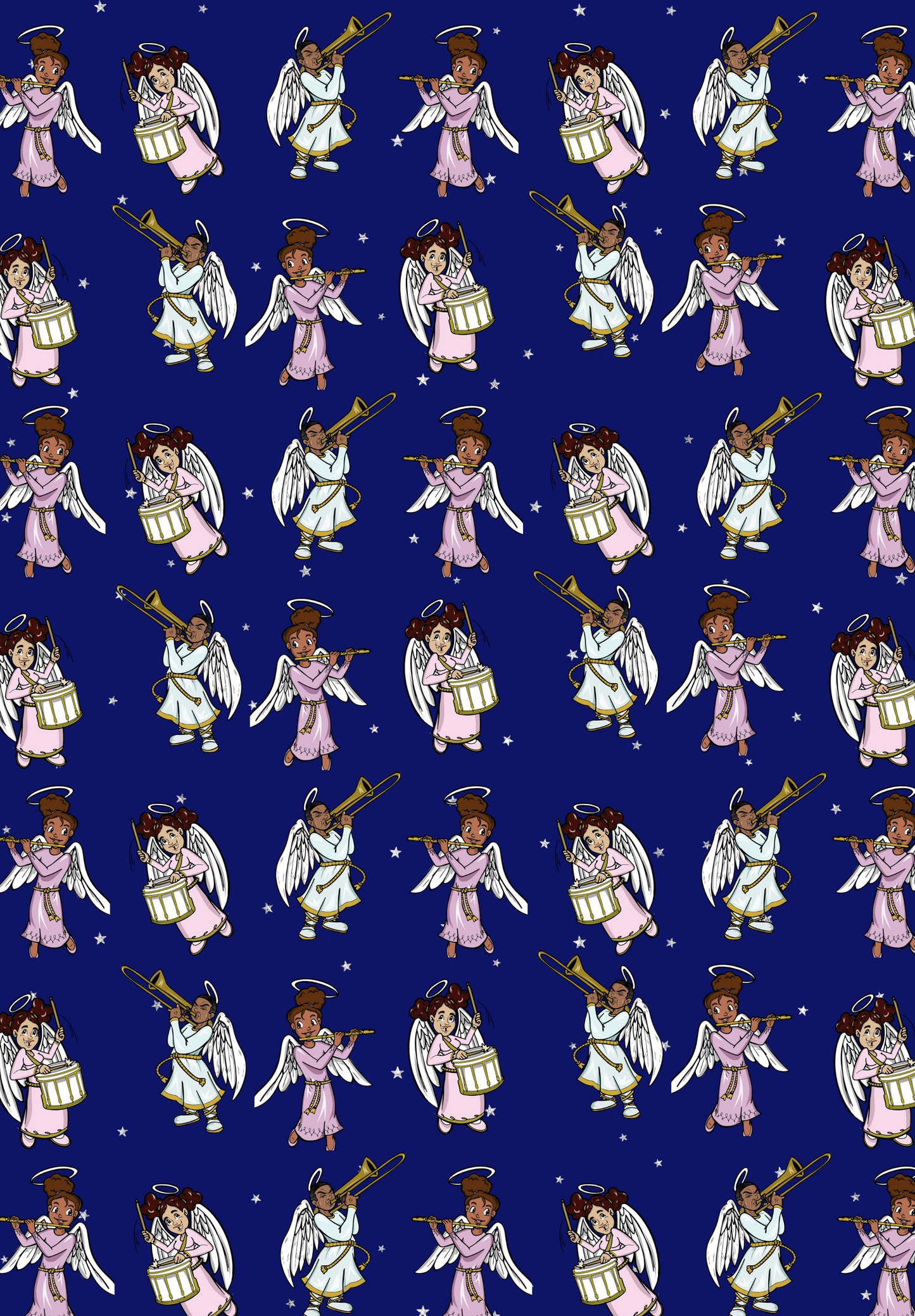 Angel wrapping paper